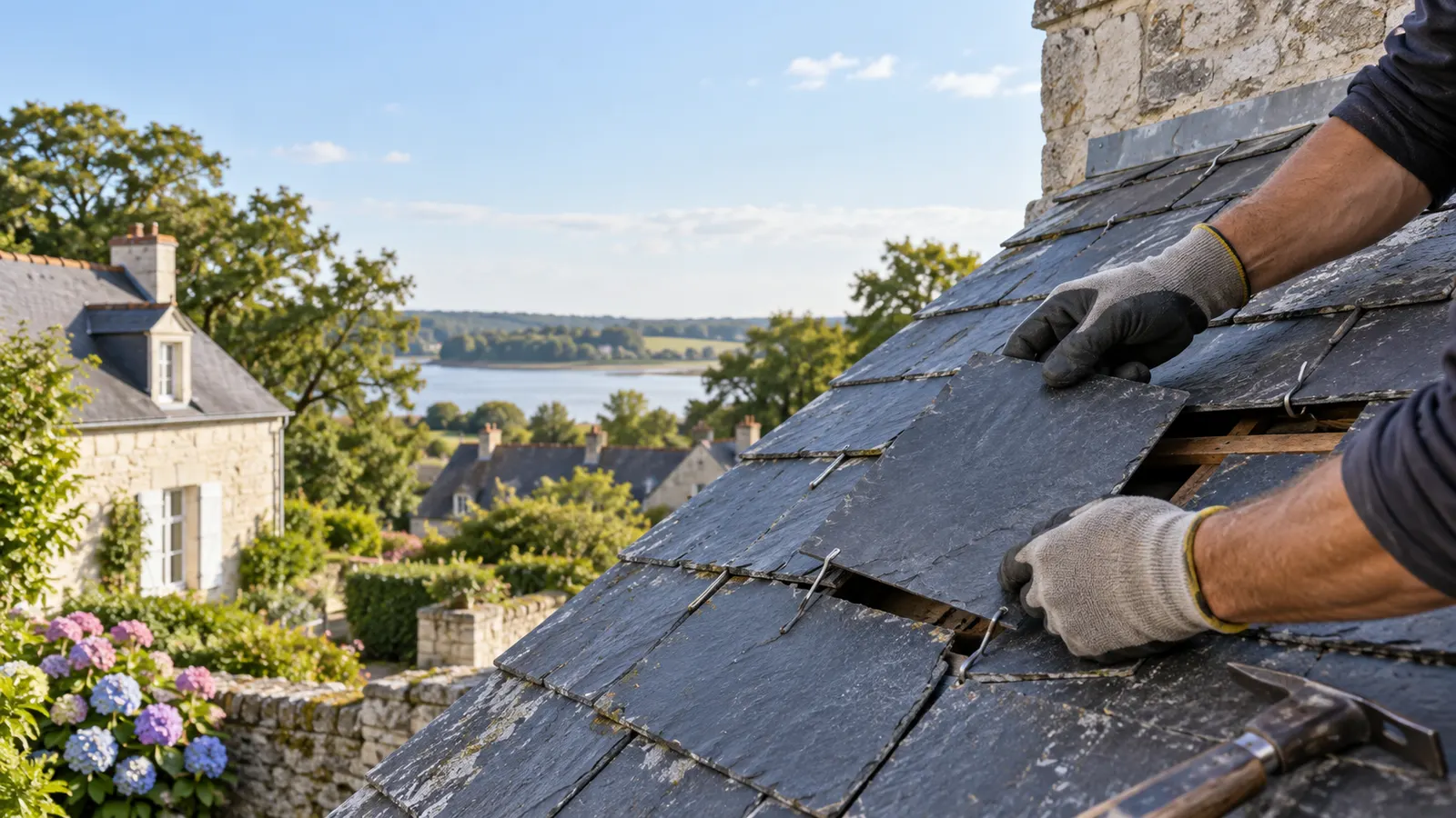 Réparation d’une toiture en tuiles